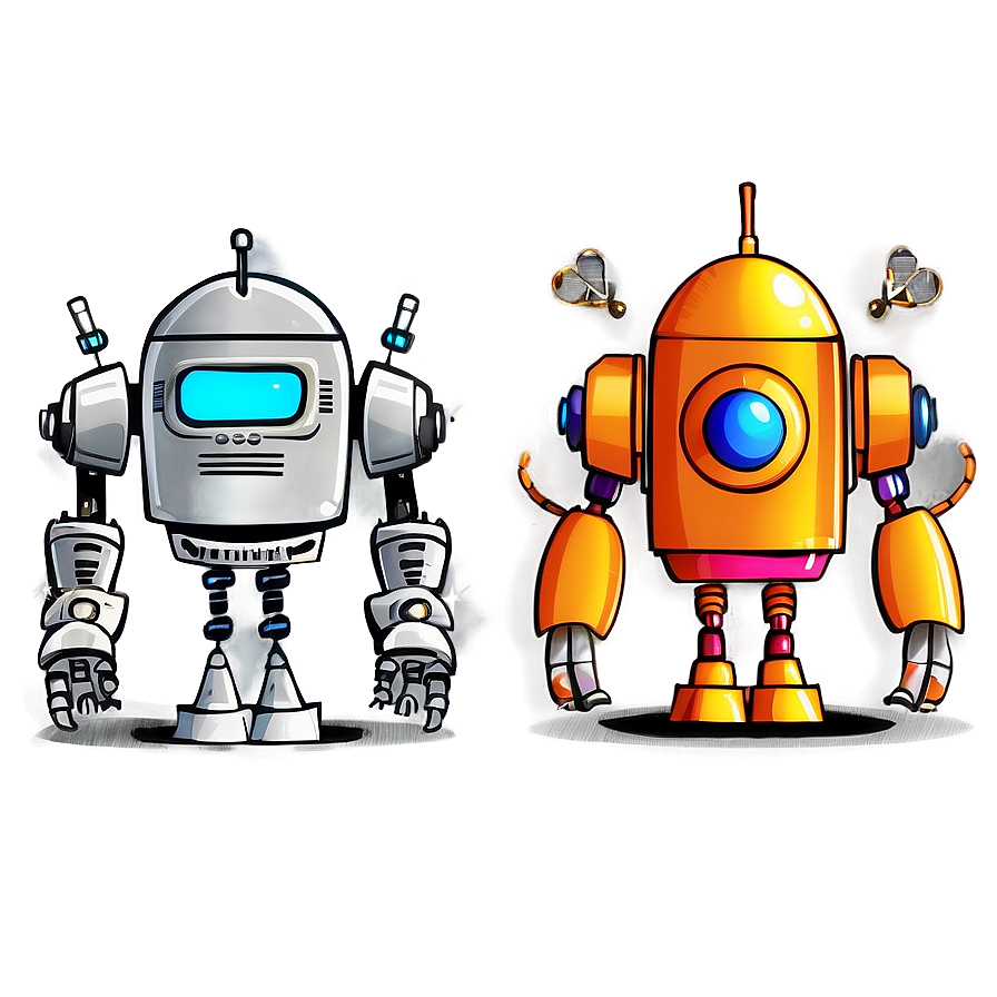 Cartoon Robots Png Dyo33 PNG Image