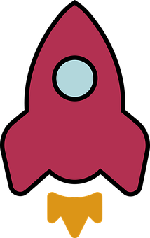 Cartoon Rocket Clipart PNG Image