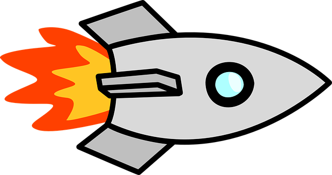 Cartoon Rocket Clipart PNG Image