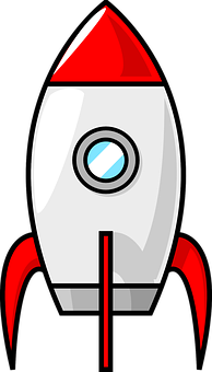 Cartoon Rocket Clipart PNG Image