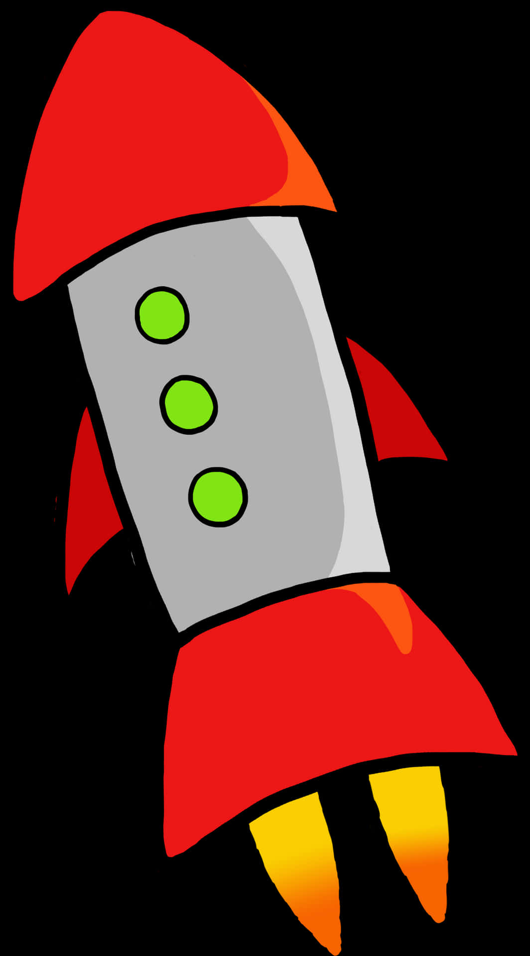 Cartoon Rocket Illustration PNG Image