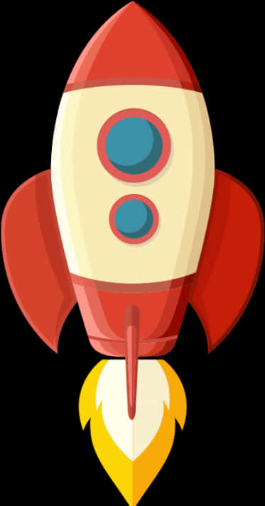 Cartoon Rocket Illustration PNG Image