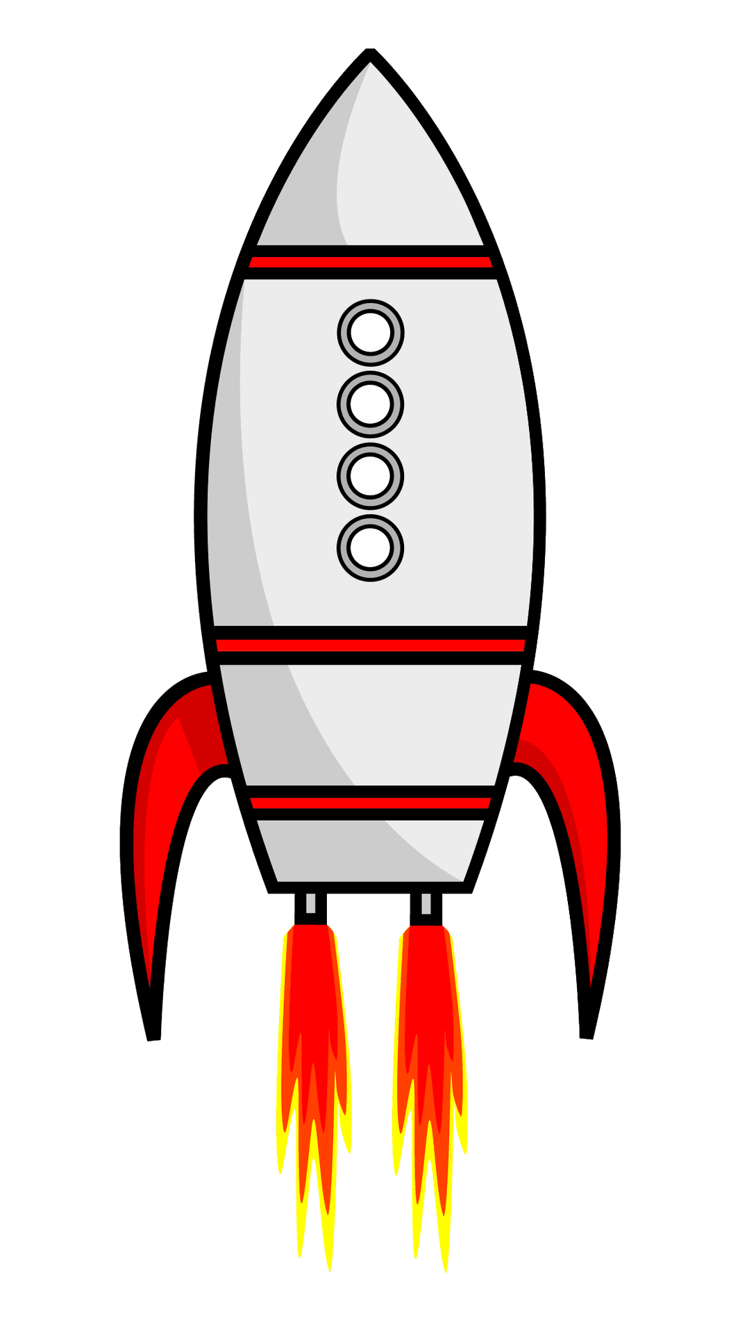 Cartoon Rocket Illustration PNG Image