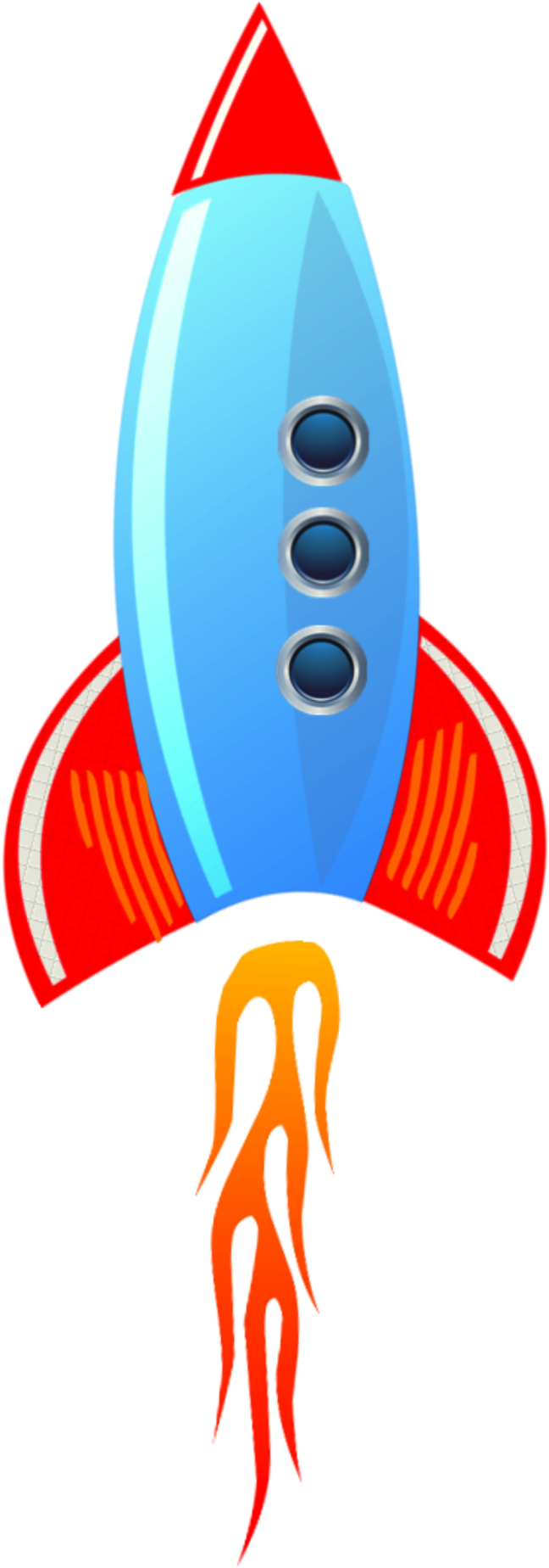 Cartoon Rocket Launch PNG Image