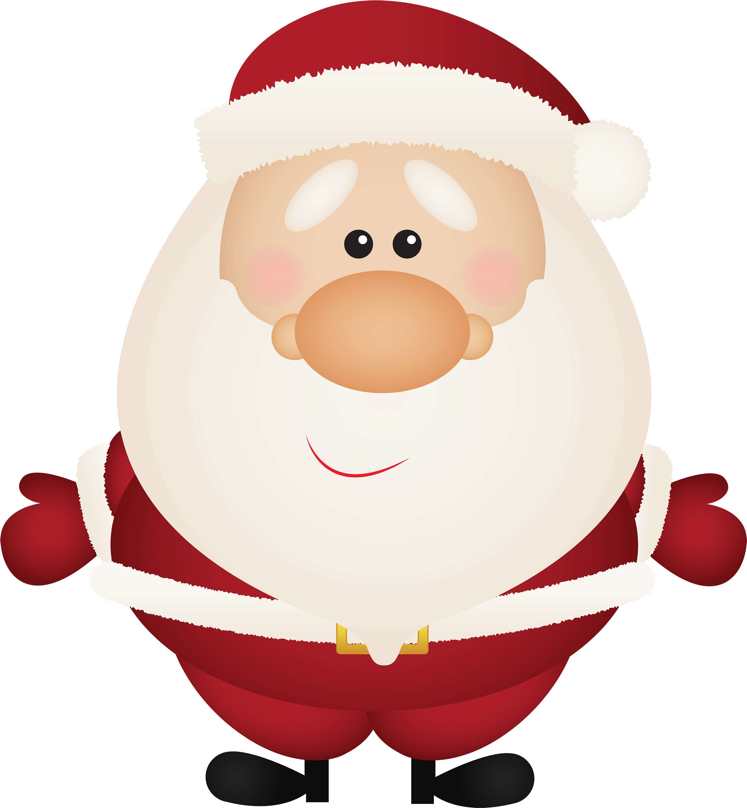 Cartoon Santa Claus Smiling PNG Image