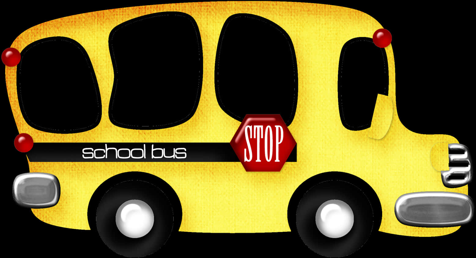 Cartoon School Bus Illustration PNG Image