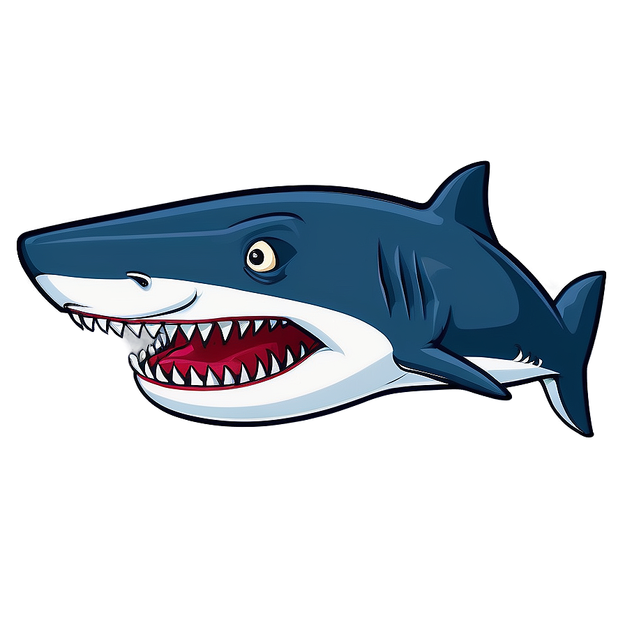 Cartoon Shark Jaw Graphic Png 06292024 PNG Image