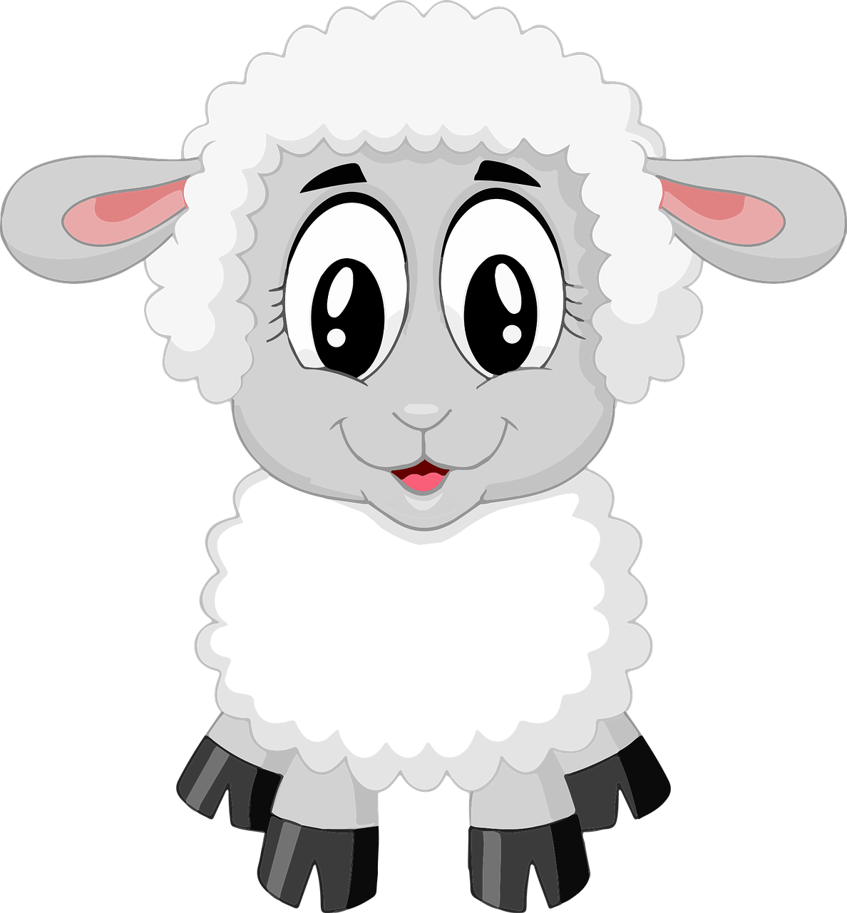 Cartoon Sheep Character PNG Image