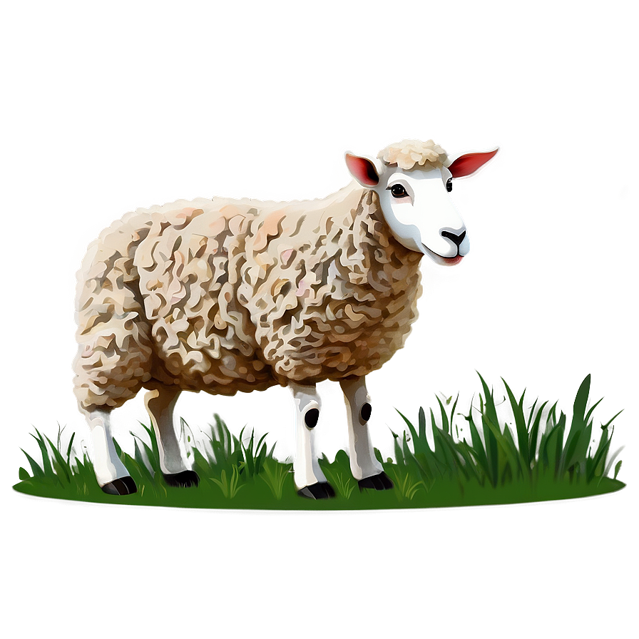 Cartoon Sheep Eating Grass Png Xsn93 PNG Image