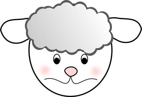 Cartoon Sheep Graphic PNG Image