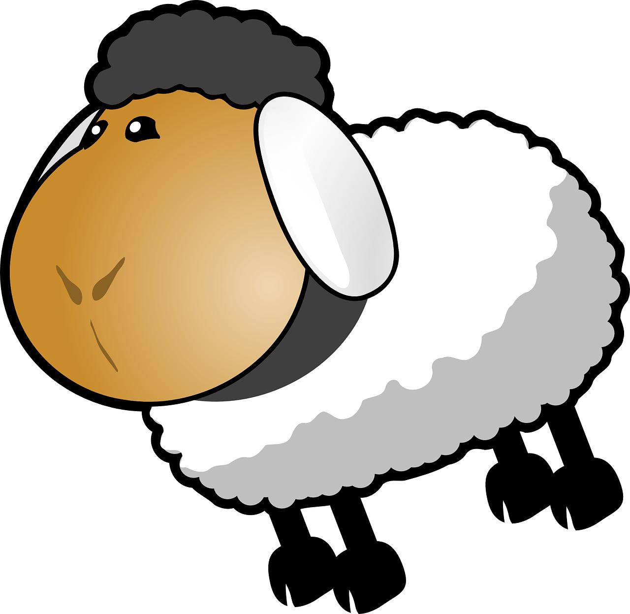 Cartoon Sheep Illustration PNG Image