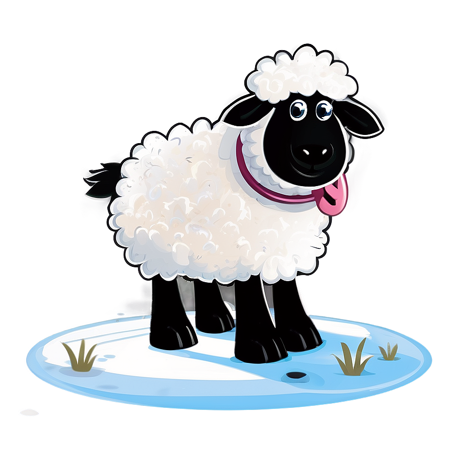 Cartoon Sheep With Wool Png Hwr PNG Image