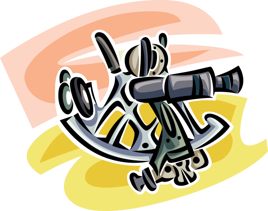 Cartoon Ship Wheeland Telescope PNG Image