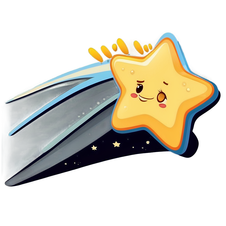 Cartoon Shooting Star Cute Png Gks82 PNG Image