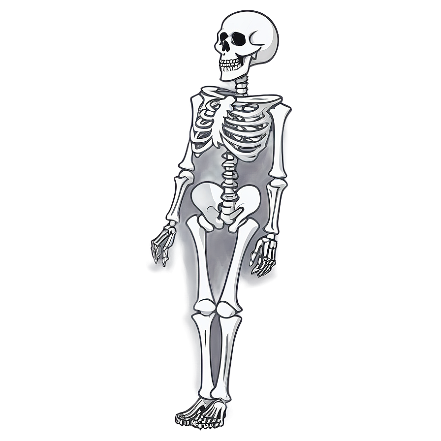 Cartoon Skeleton With Flowers Png Twy PNG Image