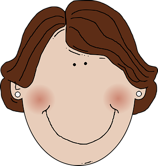 Cartoon Smile Portrait PNG Image