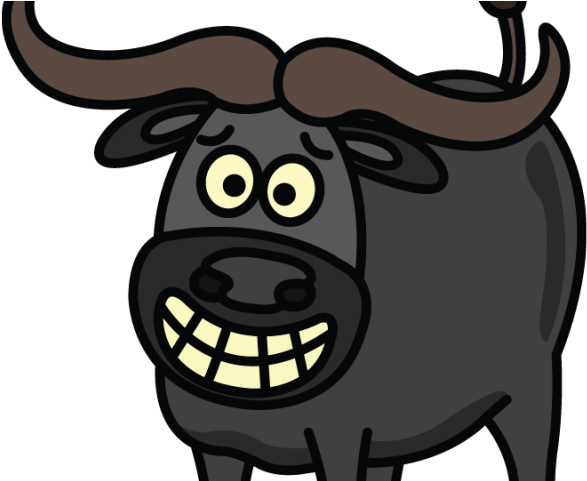 Cartoon Smiling Buffalo PNG Image