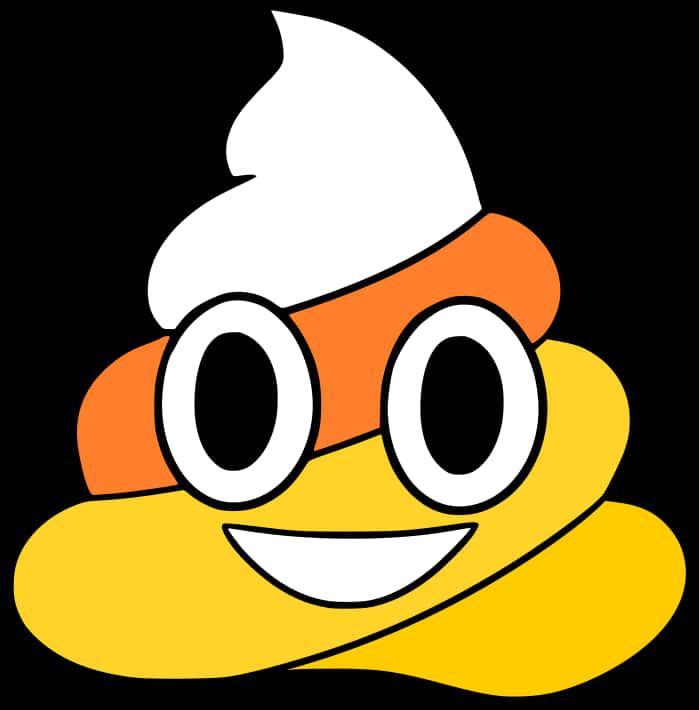 Cartoon Smiling Poop Emoji PNG Image