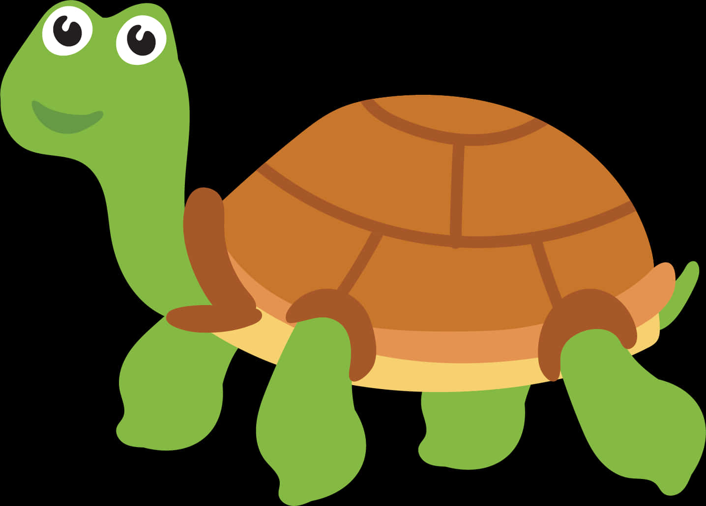 Cartoon Smiling Turtle PNG Image