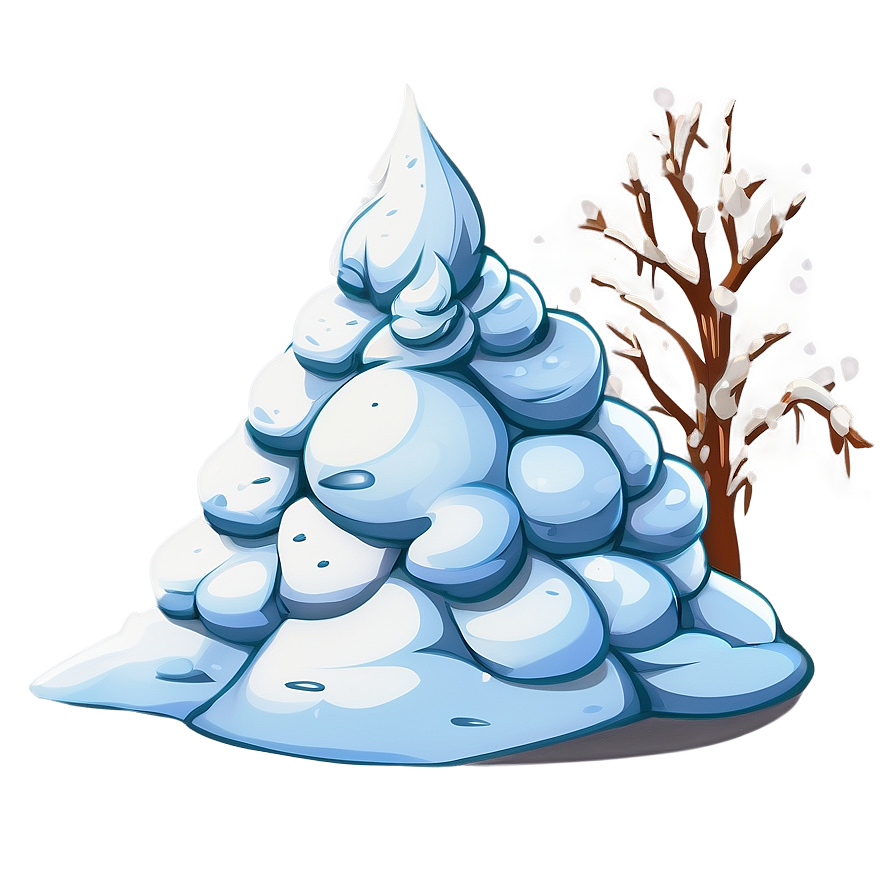 Cartoon Snow Pile Png Ytd39 PNG Image