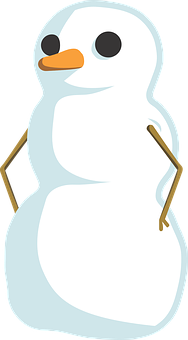 Cartoon_ Snowman_ Vector PNG Image