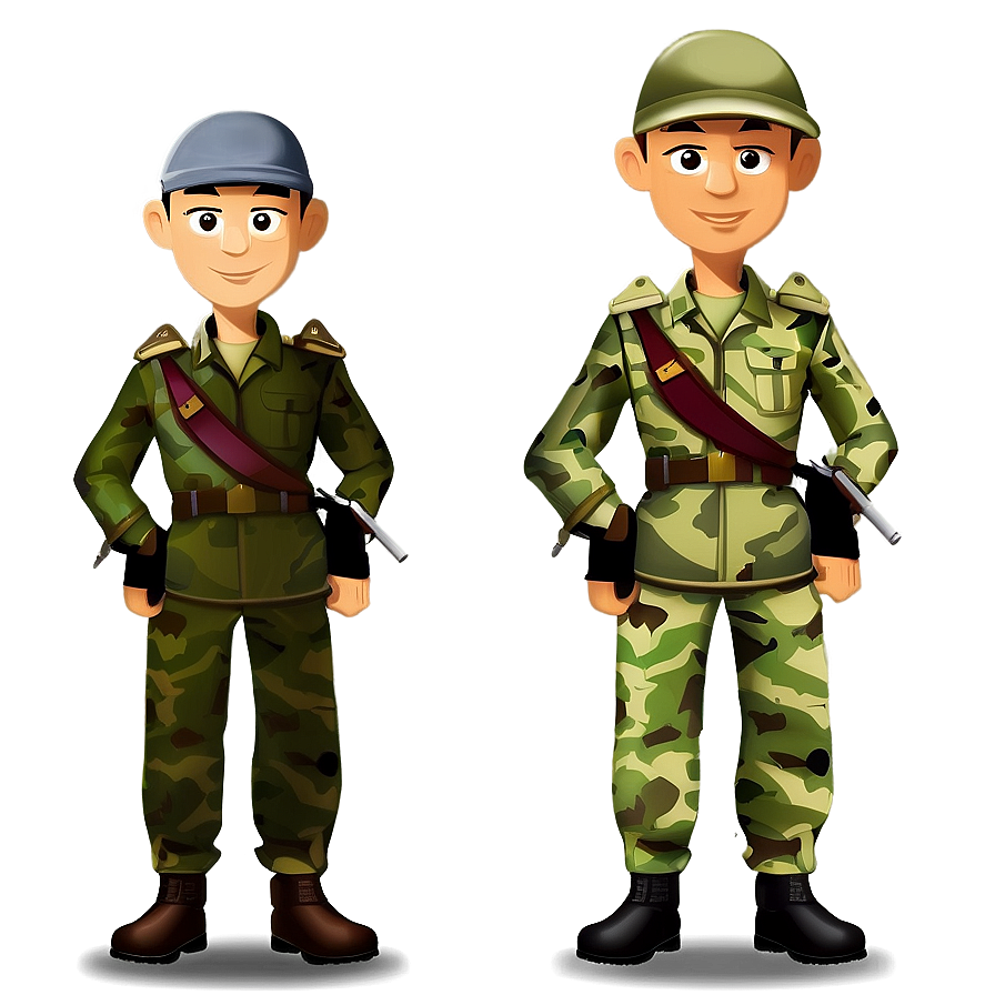 Cartoon Soldiers Png 06122024 PNG Image