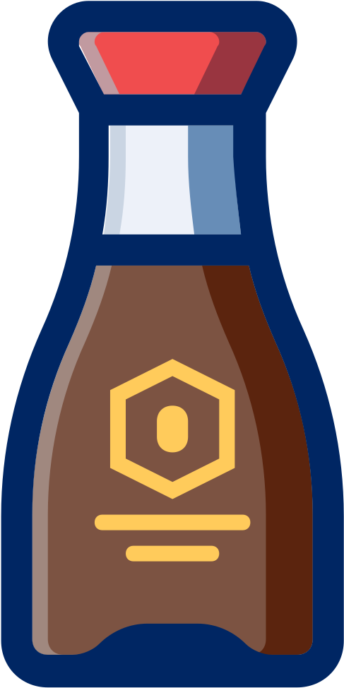 Cartoon Soy Sauce Bottle Graphic PNG Image