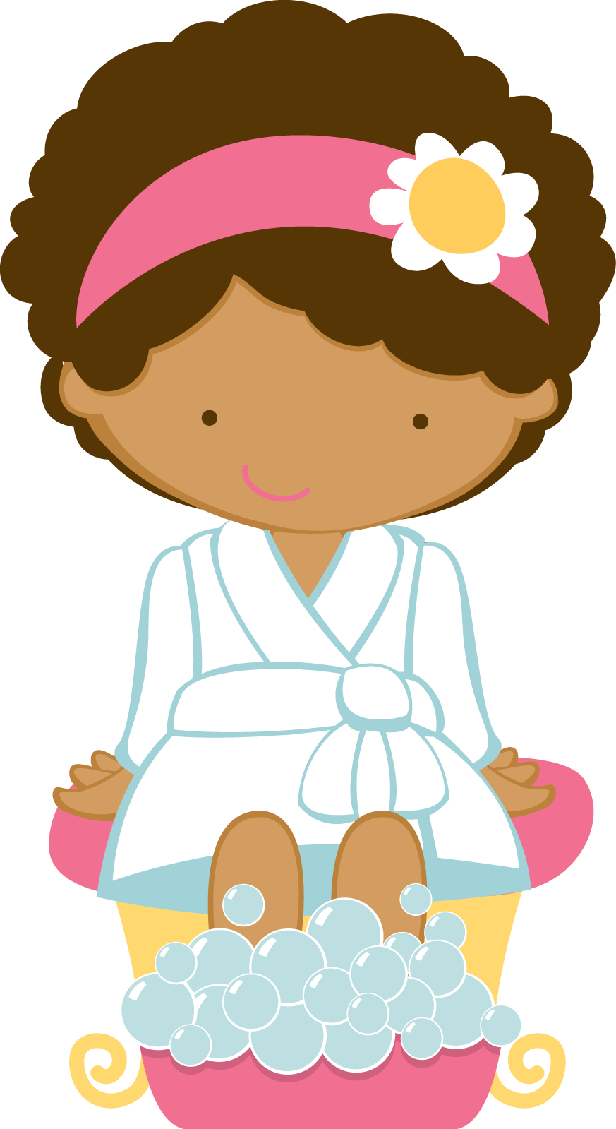 Cartoon Spa Relaxation Clipart PNG Image