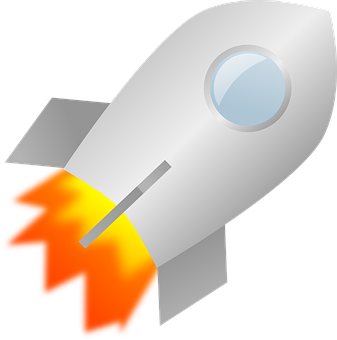 Cartoon Space Rocket Launch PNG Image