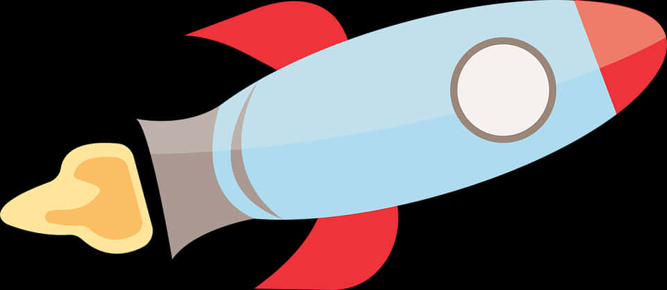 Cartoon Space Rocket Vector PNG Image