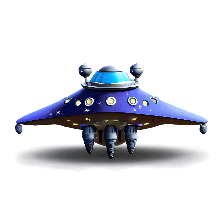 Cartoon Spacecraft Illustration Png Hso12 PNG Image