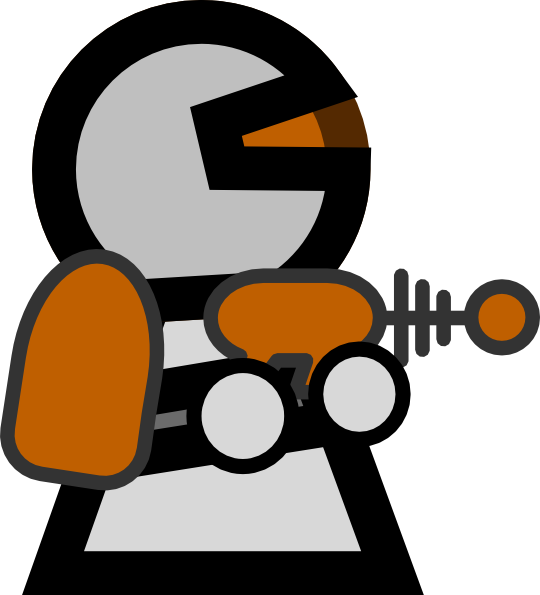 Cartoon Spacemanwith Raygun PNG Image