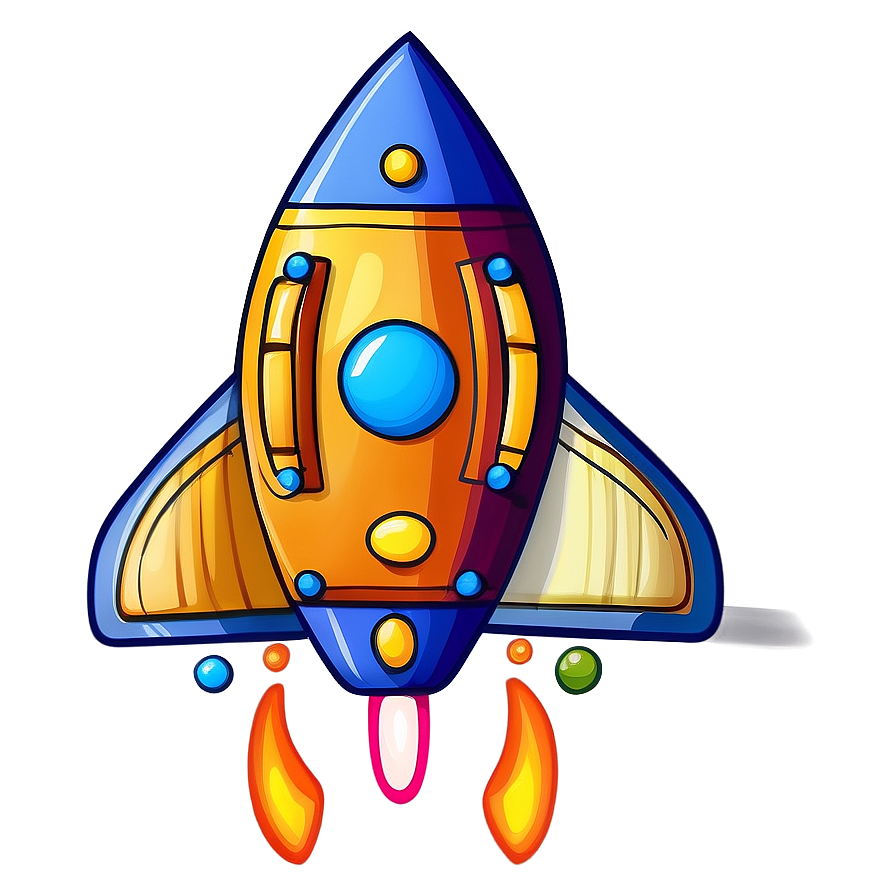 Cartoon Spaceship Design Png 05212024 PNG Image