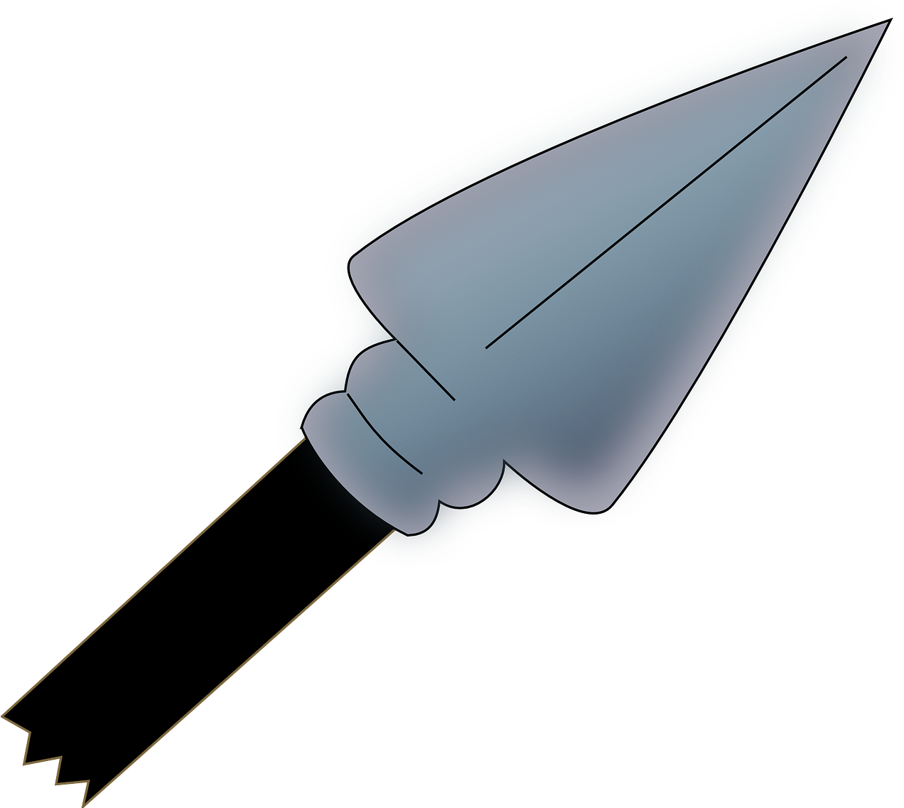 Cartoon Spear Illustration PNG Image