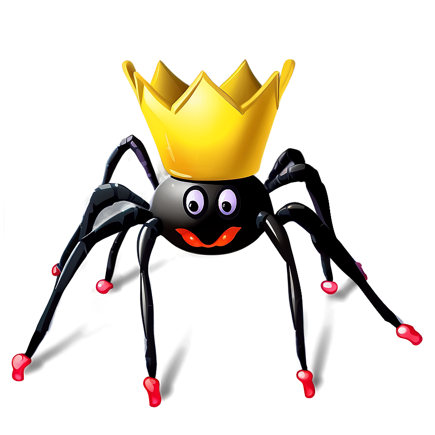 Cartoon Spider With Crown Png Gwl PNG Image