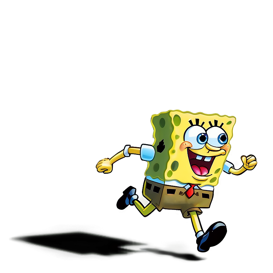 Cartoon Spongebob Running Png Edu PNG Image