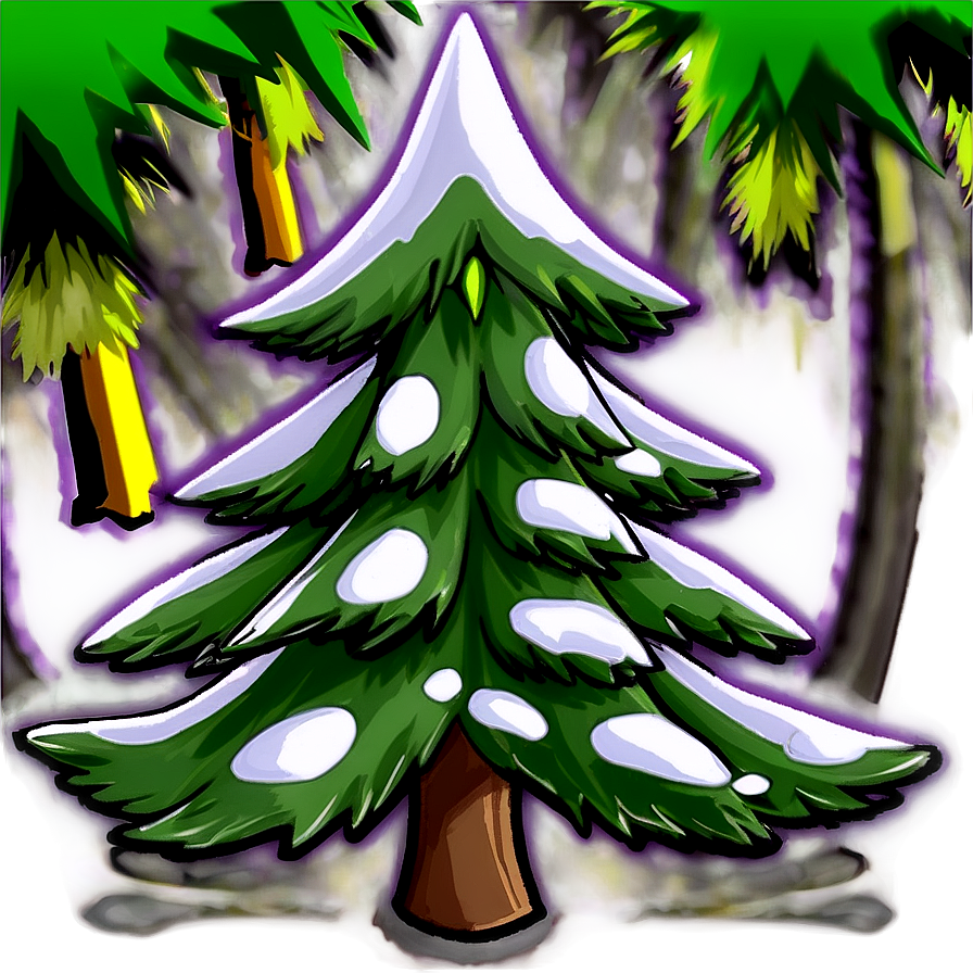 Cartoon Spruce Tree Character Png Dlt PNG Image