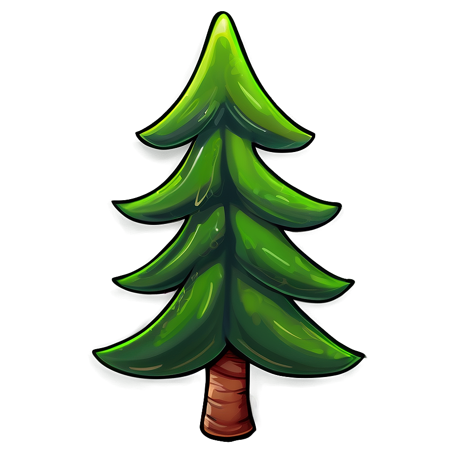 Cartoon Spruce Tree Character Png Ovo PNG Image