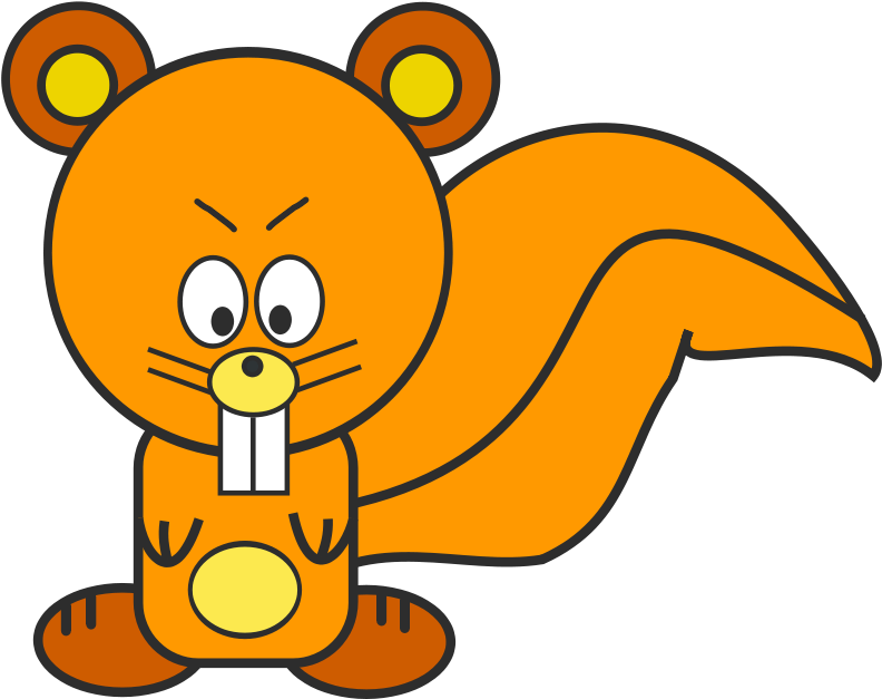 Cartoon Squirrel Illustration PNG Image