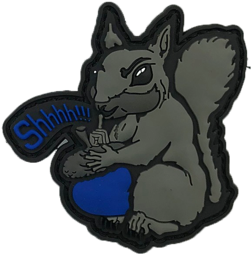 Cartoon Squirrel Shushing Sticker PNG Image