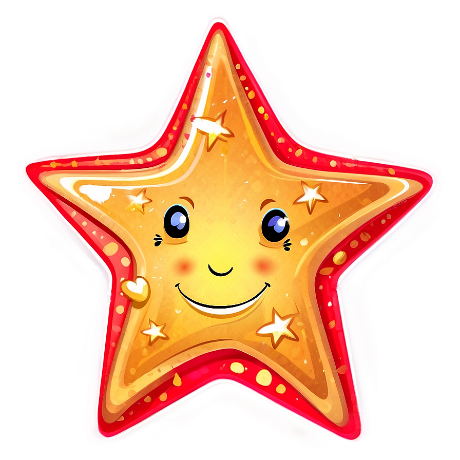 Cartoon Star Stickers Png Rjt45 PNG Image