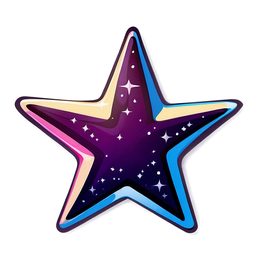 Cartoon Stars B PNG Image