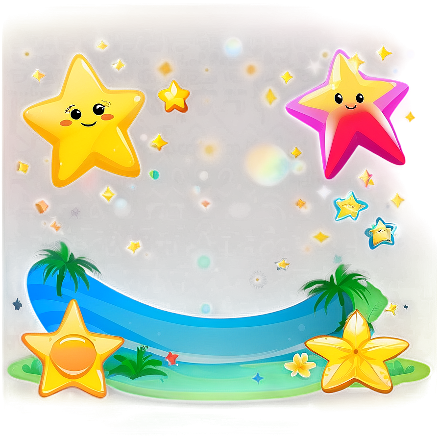 Cartoon Stars D PNG Image