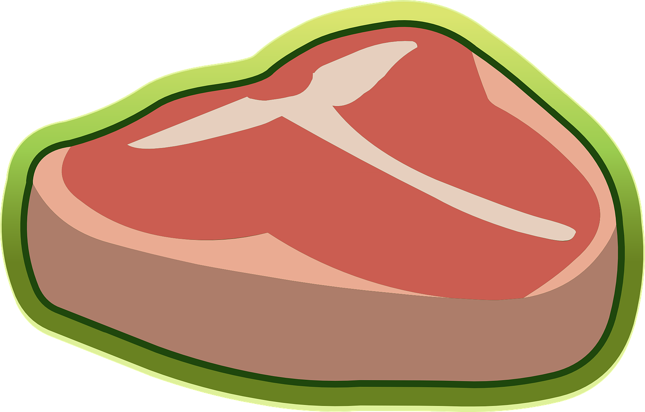 Cartoon Steak Illustration.png PNG Image