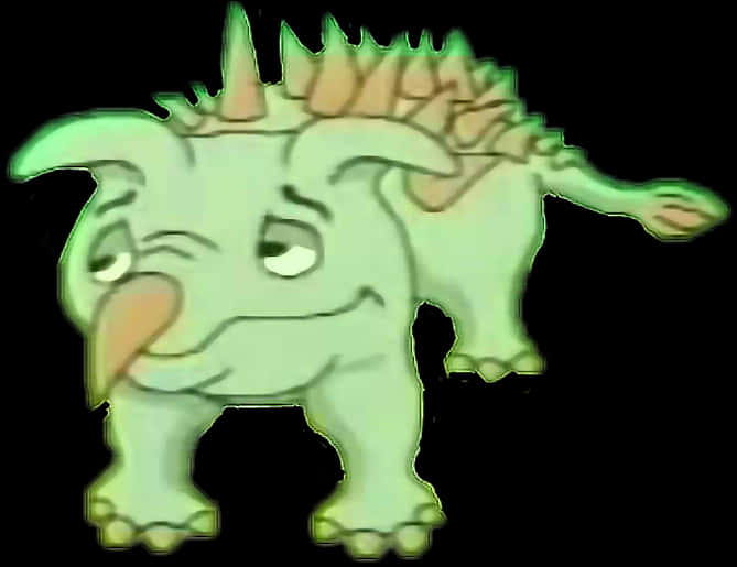 Cartoon_ Stegosaurus_ Character PNG Image