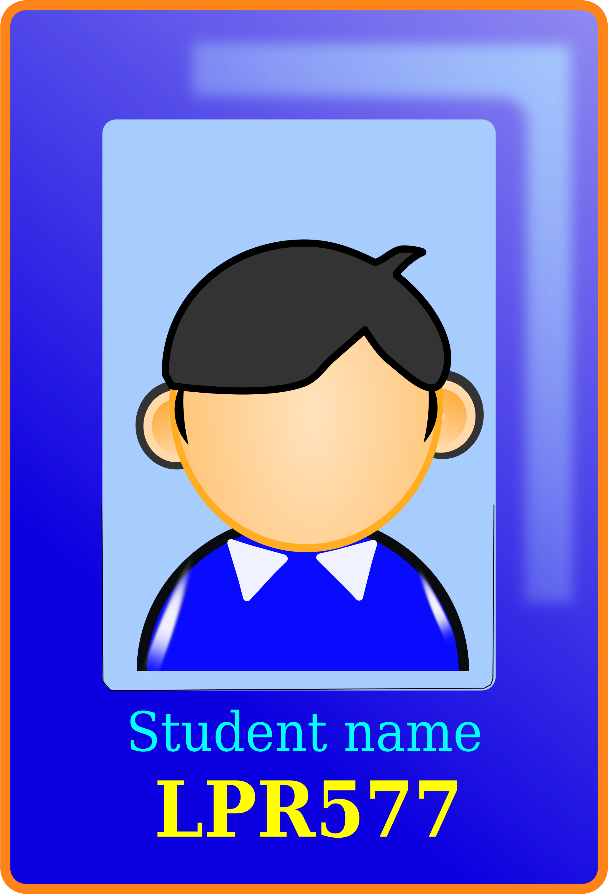 Cartoon Student I D Card Template PNG Image