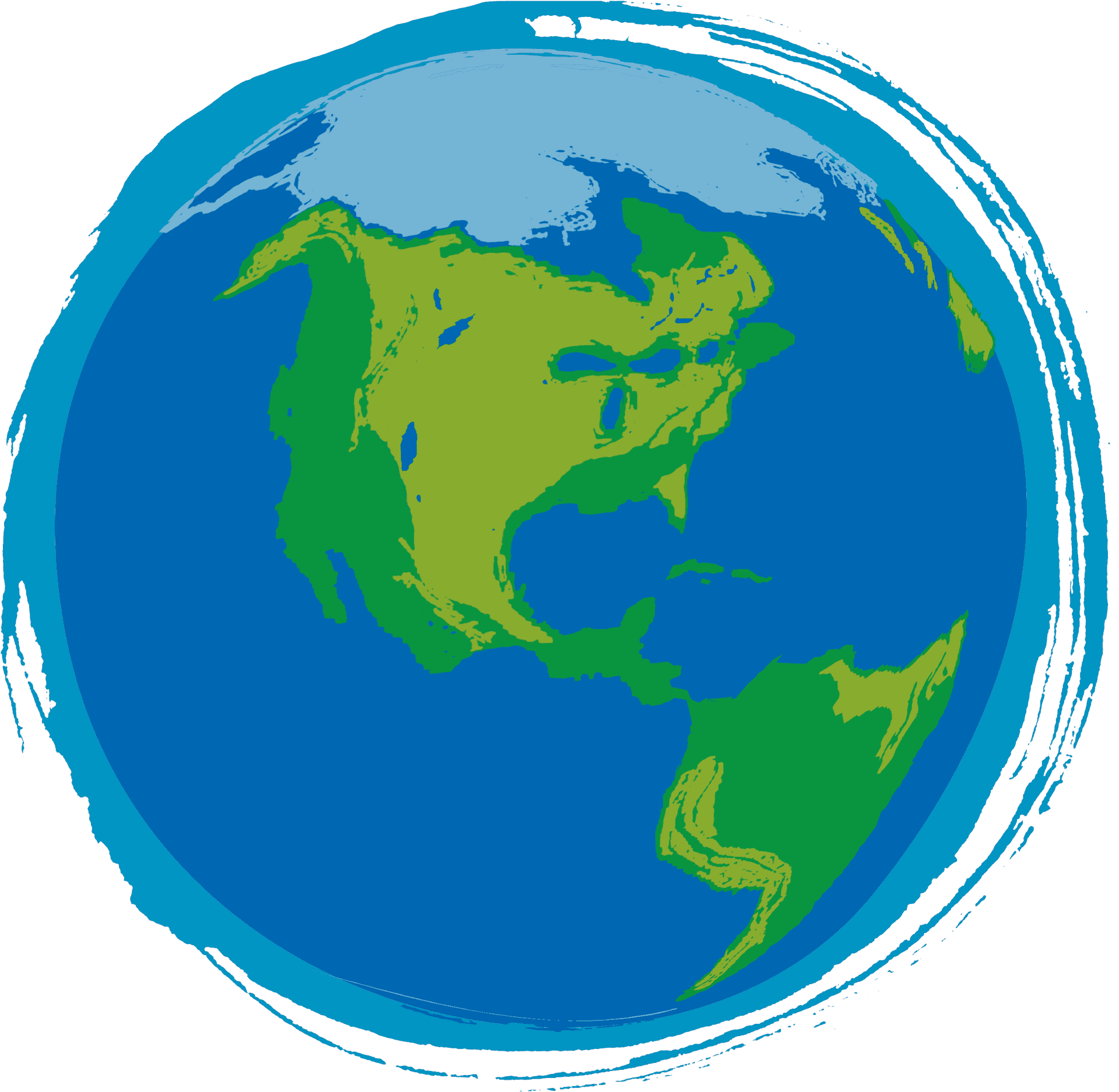 Cartoon Style Earth Graphic PNG Image