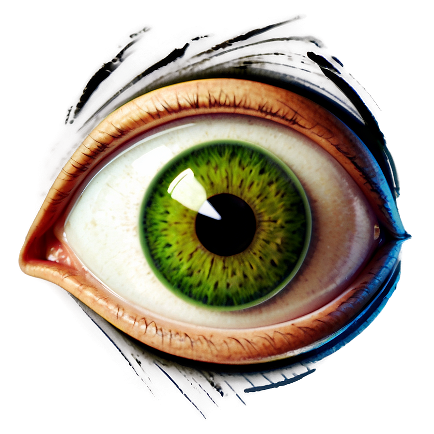 Cartoon Style Green Eye Png Yeb79 PNG Image