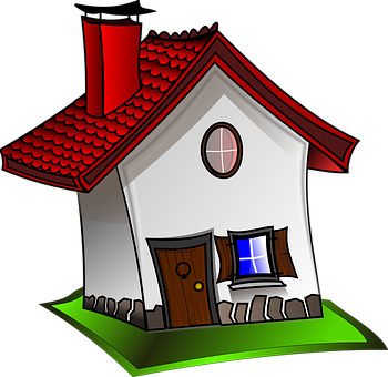 Cartoon Style Home Illustration PNG Image