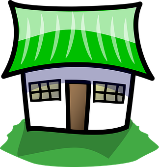 Cartoon Style Quaint House PNG Image